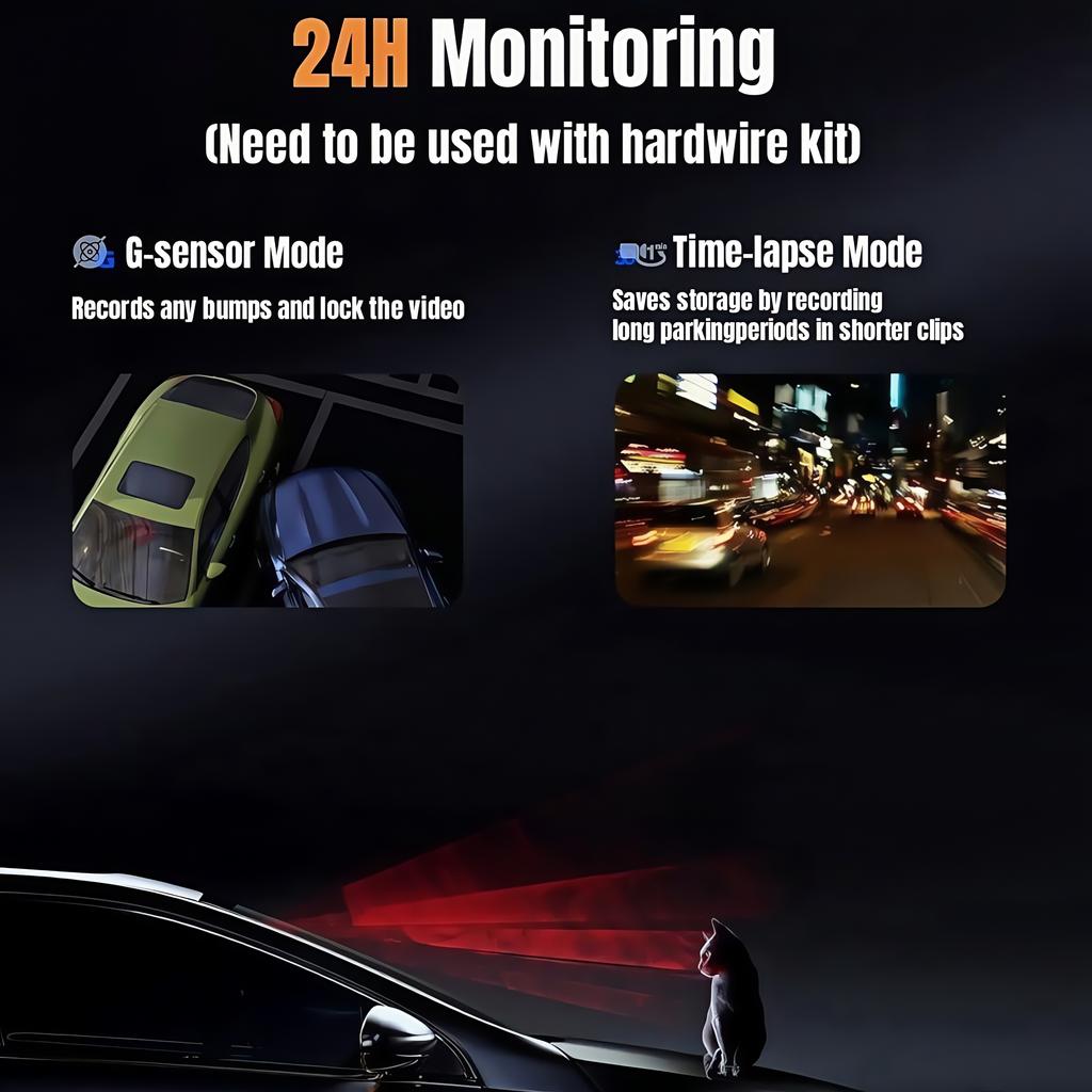 Dash Cam for Cars 4K, 9.66" Touch Screen Rear View Mirror Camera, Front & Rear Recording, Wide Angle, Night Vision,32GB Card