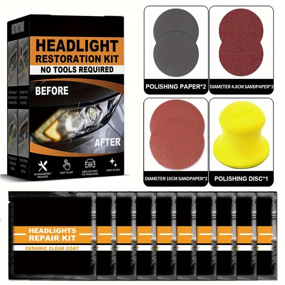

Керамический очиститель фар Керамический очиститель фар автомобиля Комплект для восстановления полировки фар Для автомобильных фар не требуются электроинструменты 1 Set