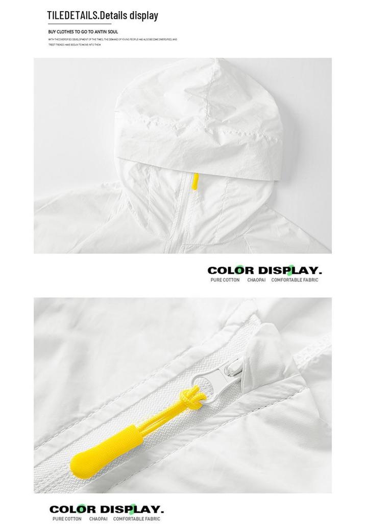 Unisex Ultra-Thin Ice Silk Hooded Quick Dry Sun Protection Wear
