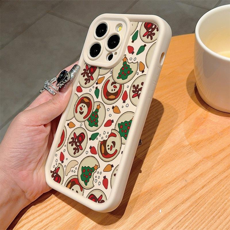 Cartoon Christmas Pattern for iPhone11/12/13 iPhone Case 14/15Promax Premium 16Pro
