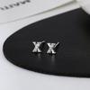 Pendientes de Diamantes con Letra Personalizada de Plata de Ley S925 Banyan Tree - Pendientes Individuales para Cartílago para Hombre y Mujer