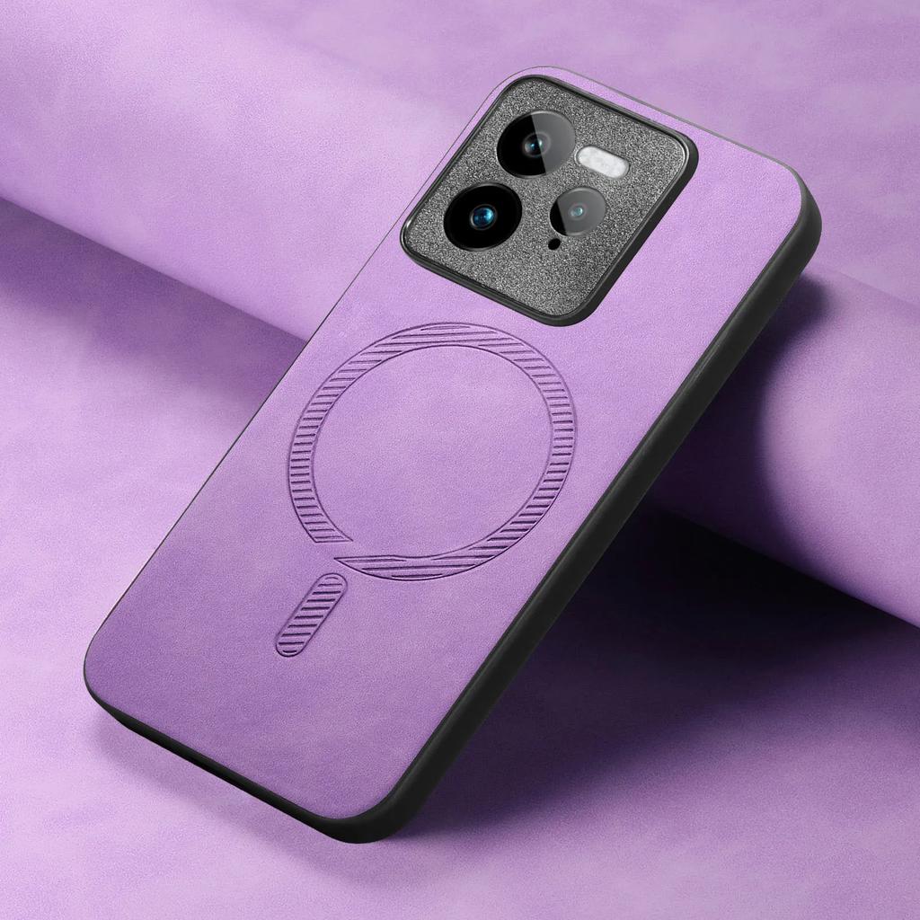 For Magsafe Leather Shockproof Case For Realme GT7 Pro Neo 7 Matte Wireless Charging Protection Cover For Realme 13 12 11 Pro Plus