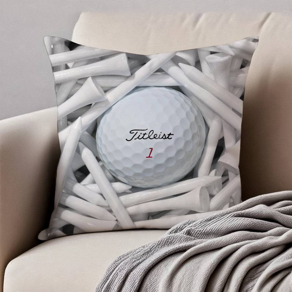 Golf Sports T-TitleistS Pillow Case Anti-dustmite Invisible zipper Sofa Bed 12x12Inch