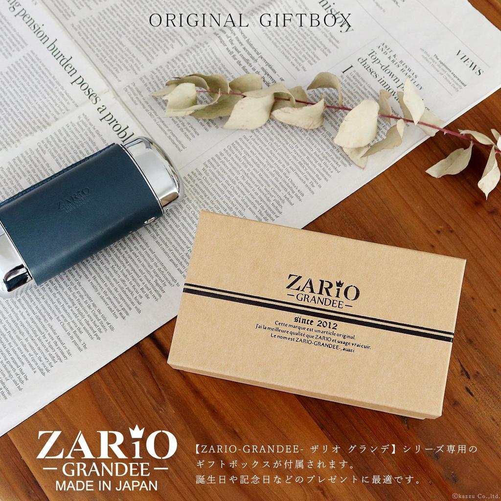 Zario Grande Eyeglass Accessory Pencil Case for Men and Made in Japan with Genuine Tochigi Leather Case, Case, Women, [ZAG-7022] (Navy)