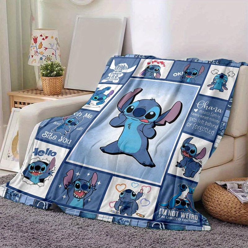 

1pc. Stitch Character Print Blanket, Cute Home Office Outdoor Gift for Kids and Adults (80x120cm) 130x150cm