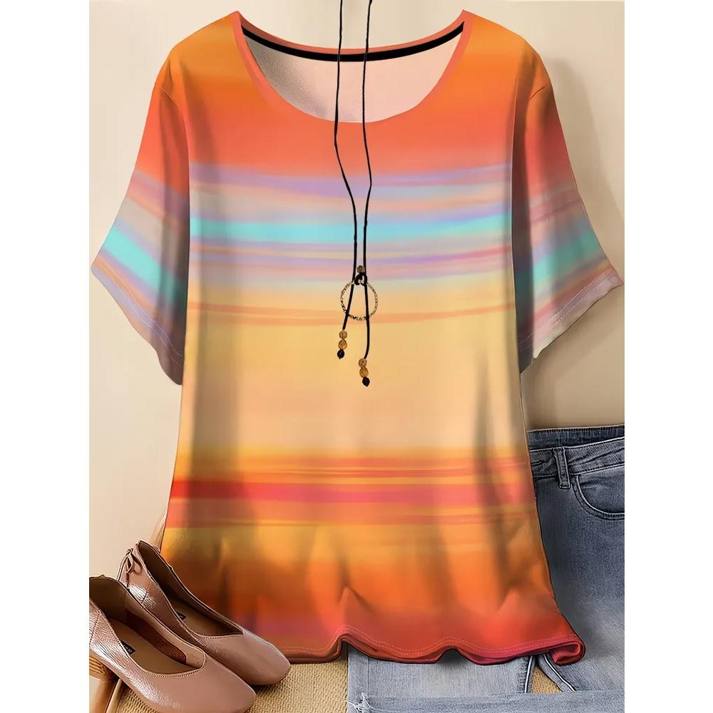 Women's Breathable Versatile Top Casual Loose Short Sleeves Comfortable T-Shirts Women’s