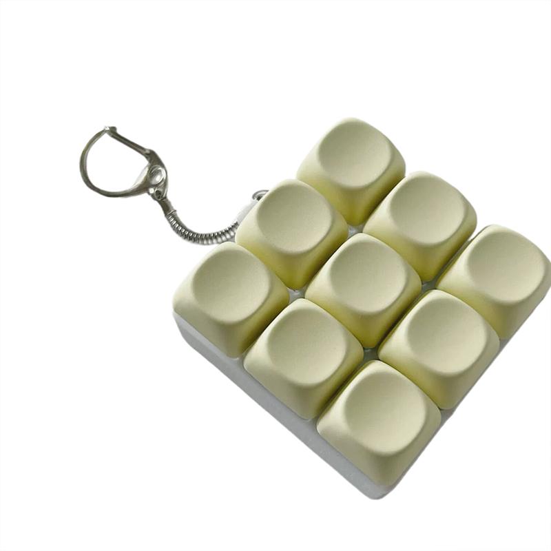 Keychain With Keyboard To Relieve Stress 4/9 Button Toy Relaxing And Quiet Mechanical Keyboard Easy To Remove Readjust