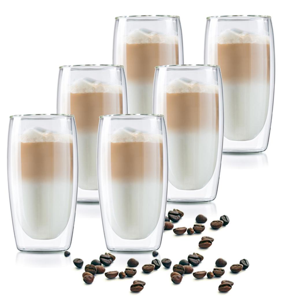 THERMAL GLASSES FOR LATTE MACCHIATO 350ml 6 pcs