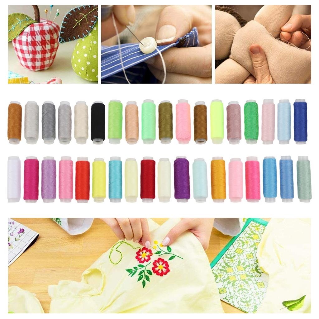 36pc Silk Thread Spools Set Designed for Embroidery Tailoring and Jewelry Crafting with Long Lasting Color Fastness