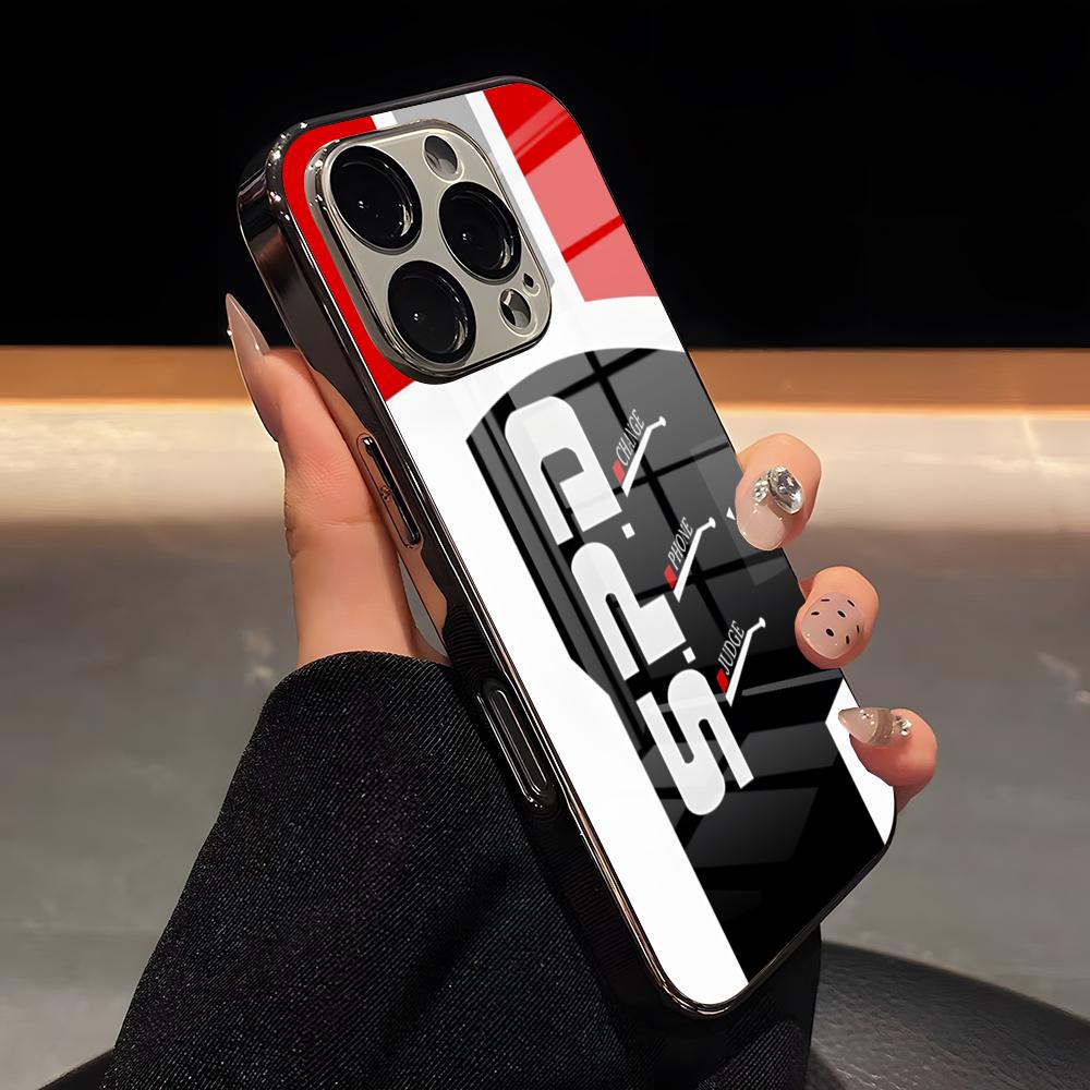 Dekaranger SPD Morpher Phone Case Luxury Glass Phone Case For IPhone 17 16 15 14 13 12 11 Pro Max Plating Frame Cover