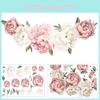 Beautiful Large Peony Rose Flower Art Wall Sticker Perfect For Creating A Warm Home Background