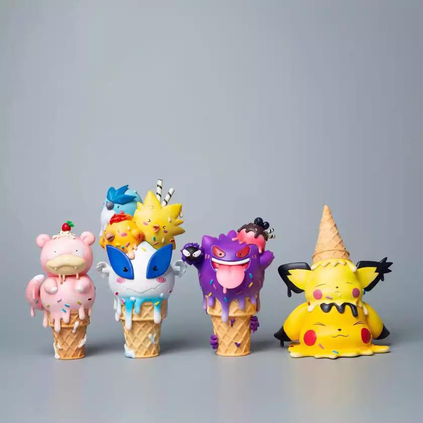Pokemon, Ice Cream Series, Pikachu, Wonderful Frog Seed, Kodak Duck, Snorlax, Boxed Doll