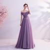Art test dress 1011 new purple fairy elegant retro bridal wedding toast dress annual performance summer