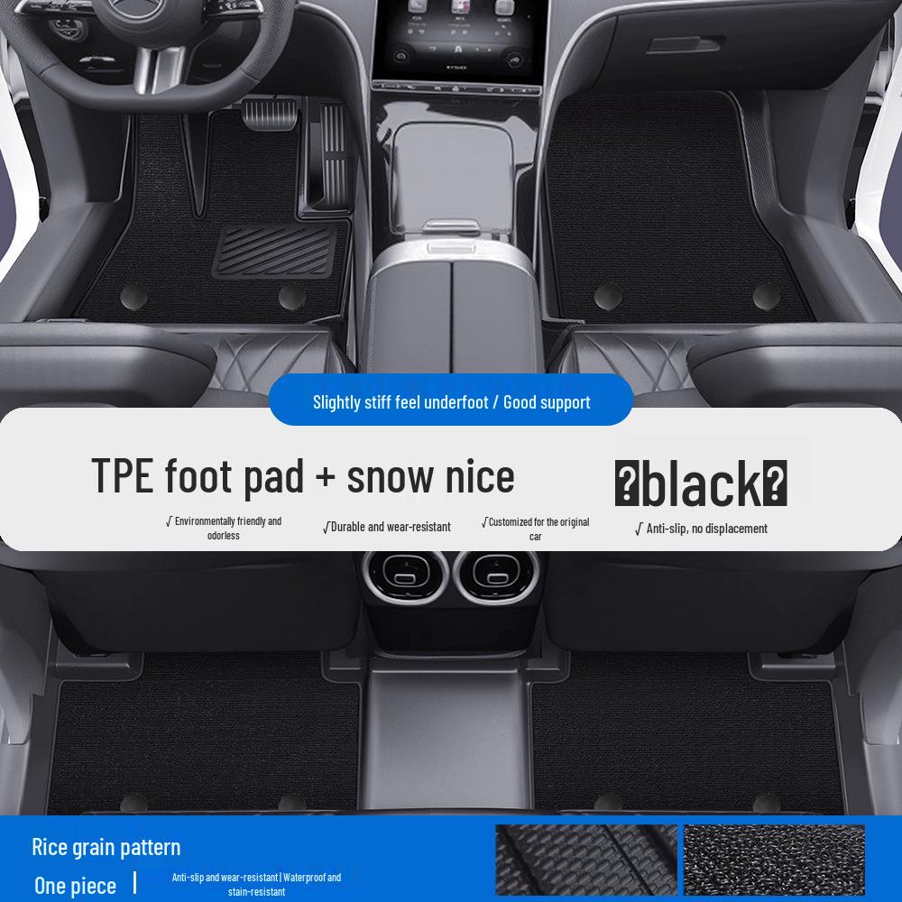 Compatible TPE Floor Mats & Door Sill for Mercedes-Benz A, C, E-Class, L, GLA, GLB, GLC - Full Coverage