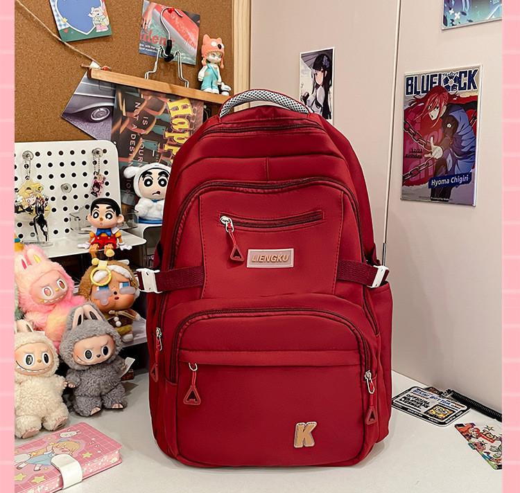 

School Backpack For Girls With Nylon Material And Breathable Design For High School And College Students красный