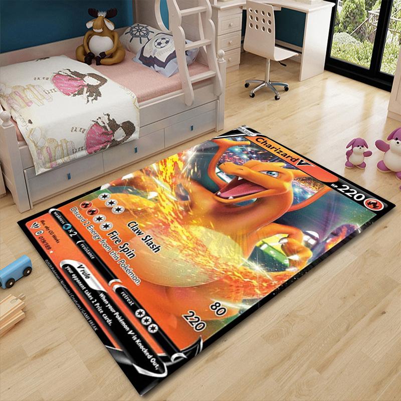 Cute Pikachu Pattern Non Slip Area Rug For Living Room Kids Bedroom Home Decor Floor Mat Under Sofa Table
