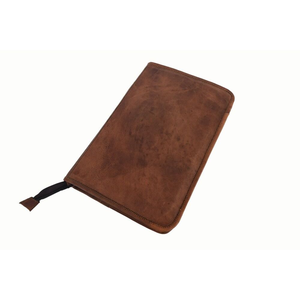 Портфель Padfolio Бизнес-органайзер А4 Чехол из козьей кожи Папка Сумка на молнии — фото 4