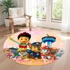 Paw Patrol Round Floor Mat Design for Entryway Dining Room Living Rooms Foyer Antislip Round Carpet Decorate Offices Gift for Festivals