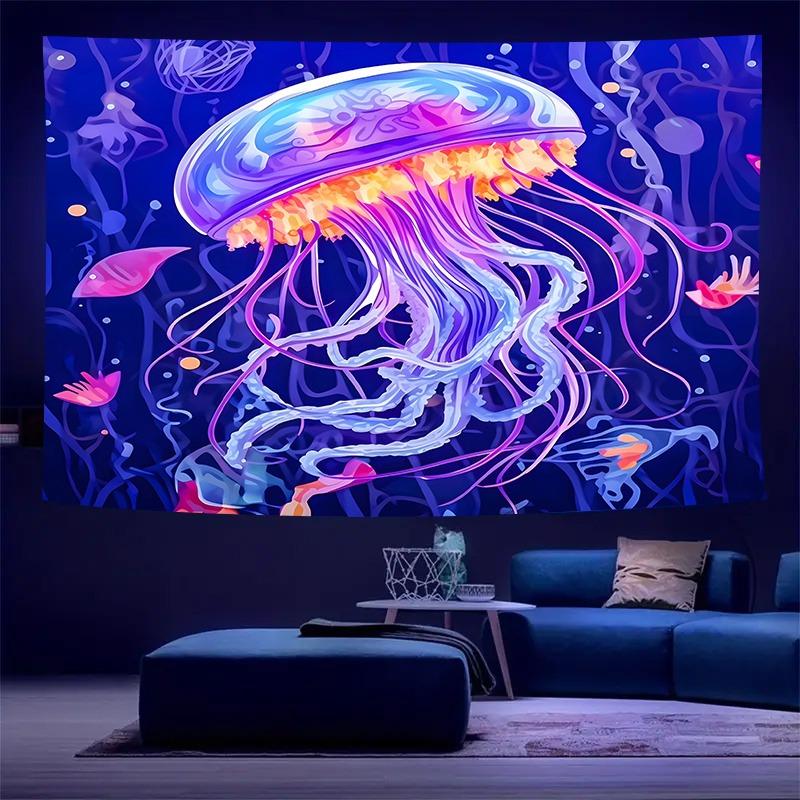 Ultraviolet Bubble Giant Tree Luminous Tapestry, Indoor Mood To Create Atmosphere, Psychedelic Luminous Art, Bedroom Decoration