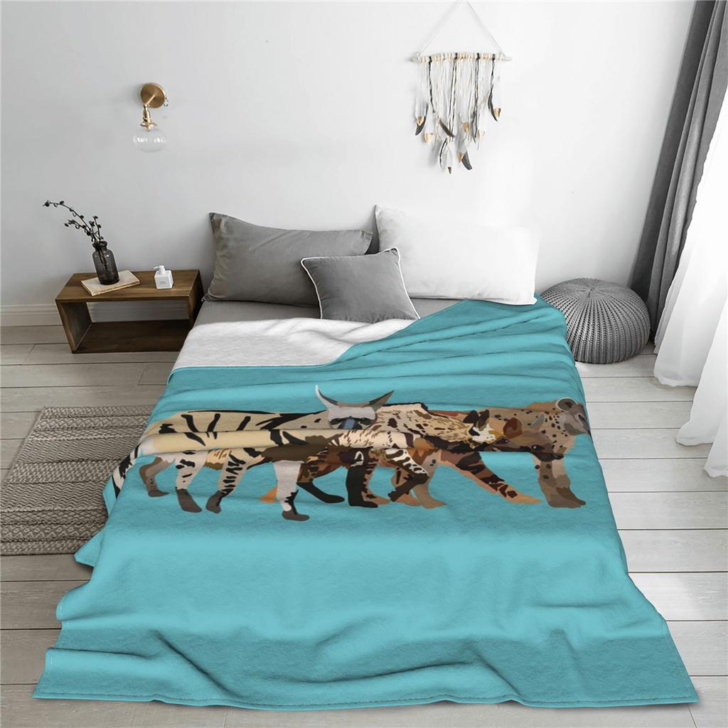 H is for Hyena Blankets Super Soft Fleece Sofa Throw Blanket for Home Bedroom Office Throws Bedspread Quilt