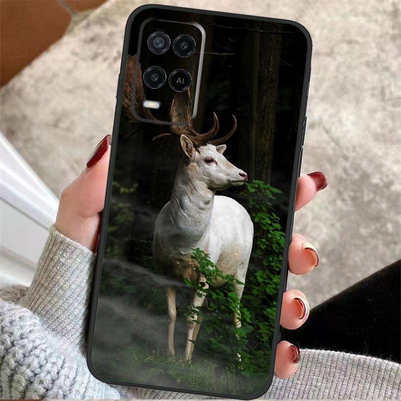 STUNNING DEER Animal Case For Oppo A57 A17 A77 A40 A78 A54 A74 A94 A76 A16 A96 A18 A60 A80 A38 A58 A98 A15 A5 Pro