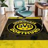 Borussia Dortmund Muster Teppich, Innen-/Außenmatte, für Picknick, Spielzimmer, Schlafzimmer, Büro, Wohnzimmer, Heimdeko Teppich, Geburtstagsgeschenk