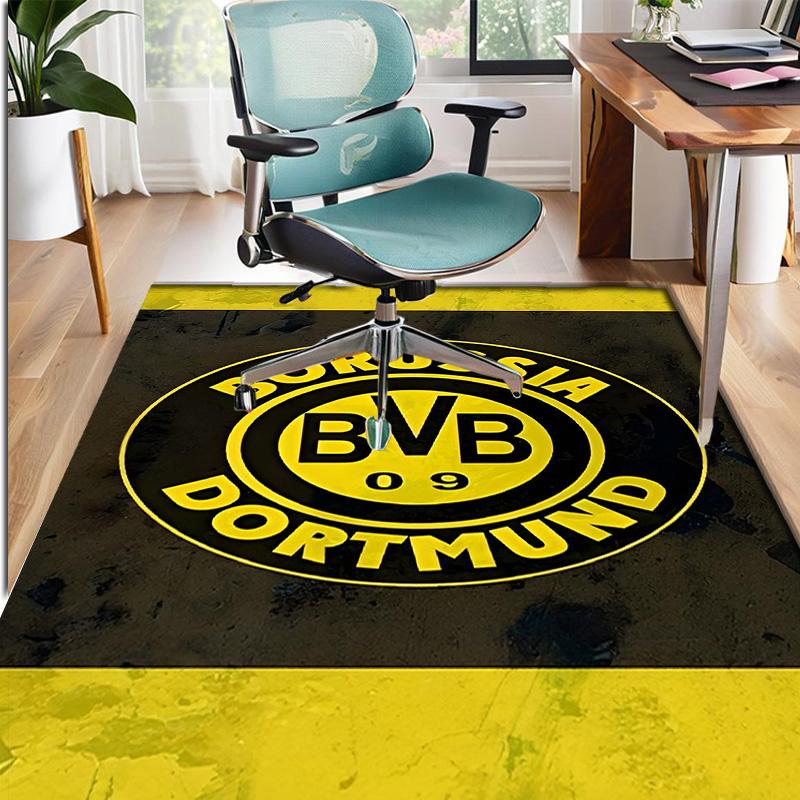 Borussia Dortmund Muster Teppich, Innen-/Außenmatte, für Picknick, Spielzimmer, Schlafzimmer, Büro, Wohnzimmer, Heimdeko Teppich, Geburtstagsgeschenk