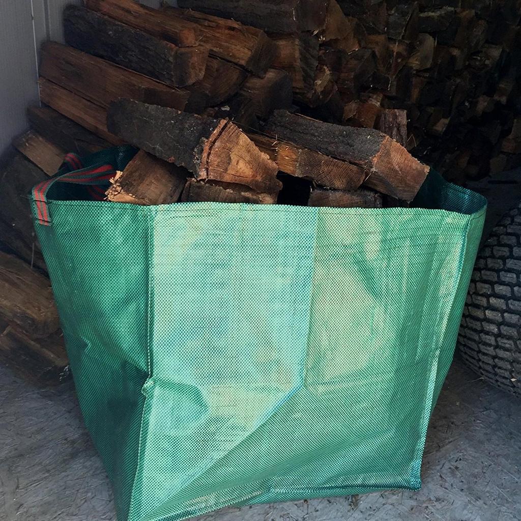 Blue Square Woven Gardening Trash Bag - Leaf Collection Tool
