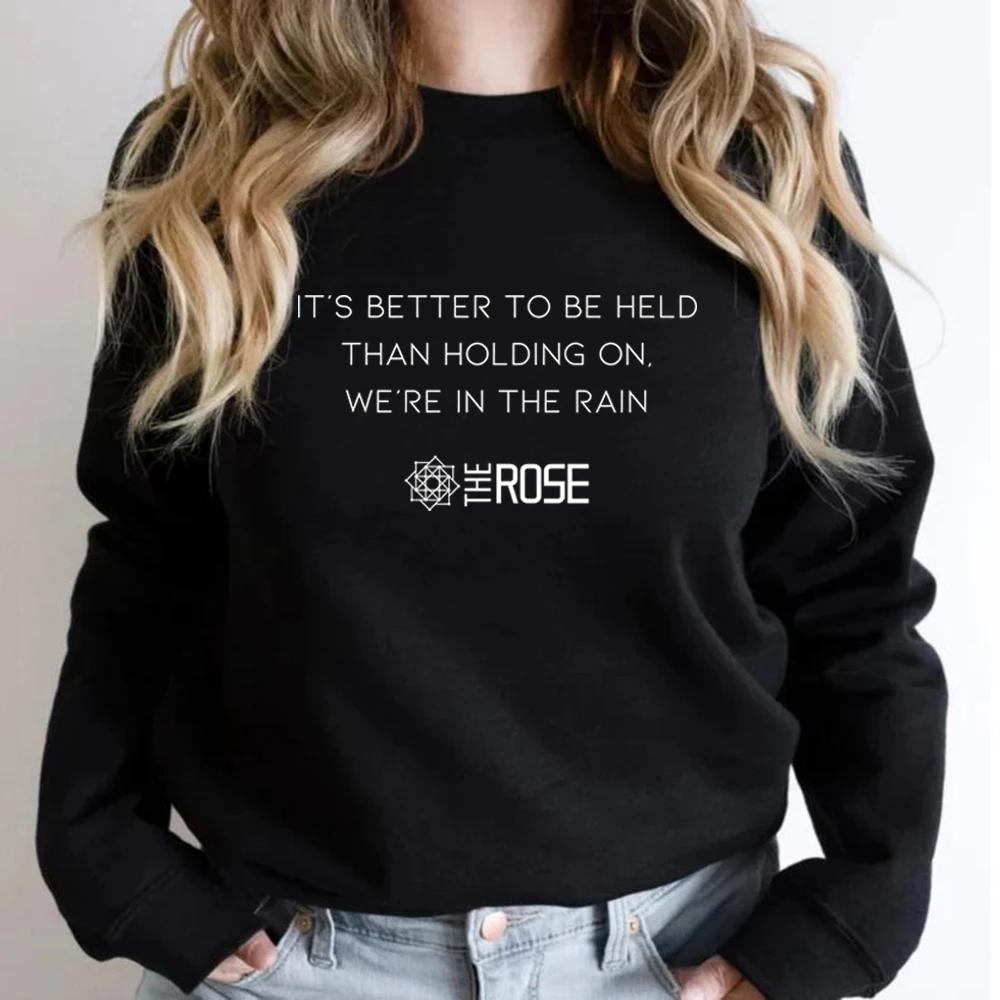 Felpa The Rose Kpop Felpa The Rose Merch Kpop Felpa da Donna a Maniche Lunghe con Girocollo Maglione Felpe Grafiche Gruppo Coreano