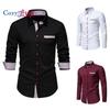 Cozy Up Men's Dress Shirts Long Sleeve Wrinkle-Resistant Casual Button Down Shirt