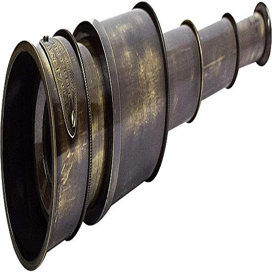 Antiguo catalejo marino artículo de regalo vintage latón marino telescopios náuticos Londres 1915