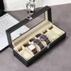 Glass Window Watch Display Box PU Leather Jewelry Display Box Watch Case Organizer  Display Case