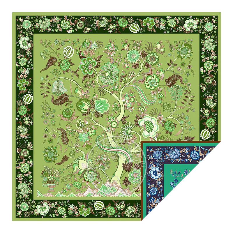 Aurora Tree of Life Mulberry Silk Wool Scarf