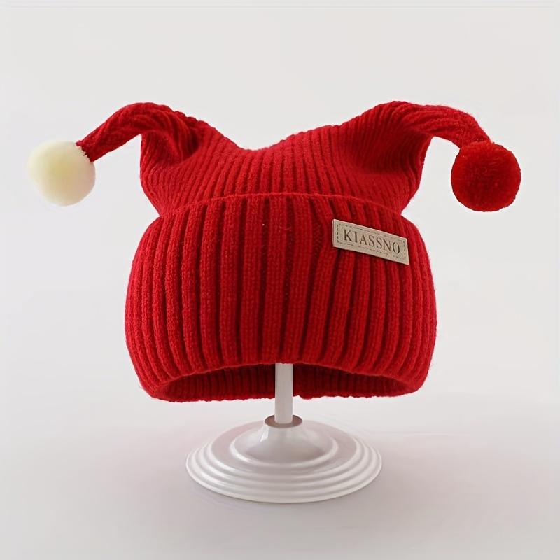 

Kids Knit Hat - Soft Stretchy Winter Beanie, Lightweight Warm Hat for kids Easy Slip-On Party & Everyday Cold Weather Cap (Red) ярко-красный