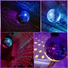 10RPM Disco Ball with Motor and 6Inch Mirror Ball — Plug/Battery Operated Disco Motor with 18 LED Beads 4 Color Lights and Remote Control, for