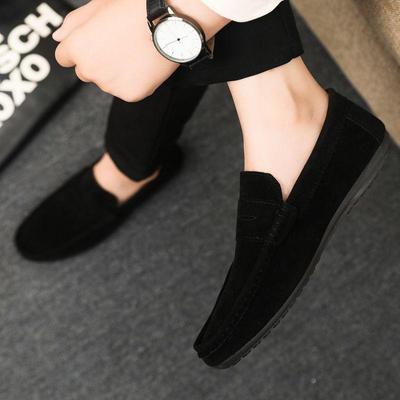 2025 Men's Korean Style Casual Slip-On Loafers: Versatile Summer Bean Shoes In Plus Sizes