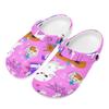 White Color Printed EVA Clogs Women Men Lightweight Breathable Garden Shoes Slip On Beach Pool Bathroom Home Sandals