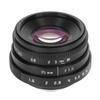 35mm Camera Lens F1.6 Large Aperture C Mount Fixed Focus Manual Focus Lens for Mirrorless Camera Bla
