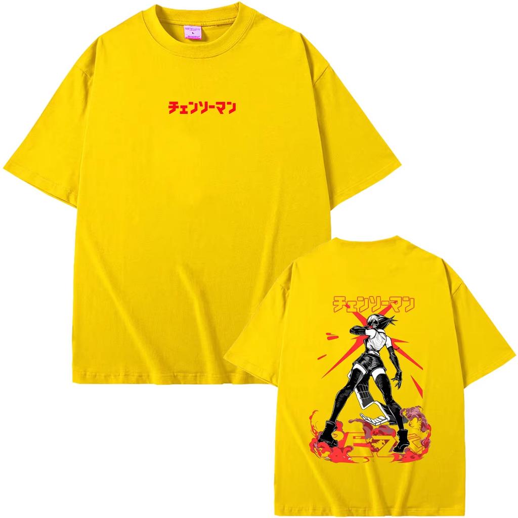 Chainsaw Man Anime Print T-Shirt, Vintage Cartoon Reze Print Tee, Soft Cotton Casual Fashion Men And Women Comfortable T-shirt