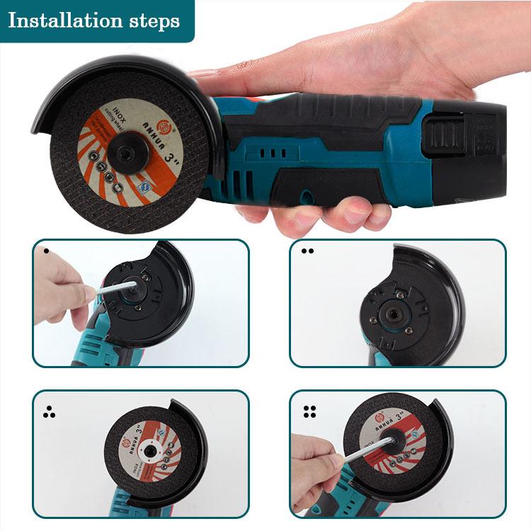 12V Lithium Battery Multi-Function Mini Angle Grinder: High-Speed, Silent Polishing, Sanding, and Cutting Tool