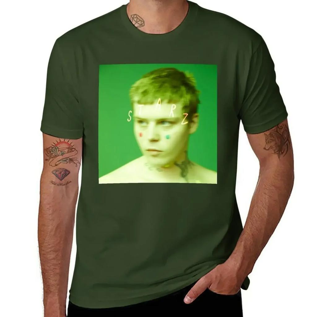Yung Lean Starz T-Shirt New Edition Cute Tops Black T Shirts for Men