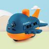 1pc FunPlay Cartoon Airplane Model Toy for Kids, Plastic Press and Glide Vehicle,Battery Free,No Special Features,Limited Control Range Mixed Colors