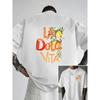 La Dolce Vita Zitronenprint Herren Grafik T-Shirt Beidseitig Baumwolle Lässiges T-Shirt für den täglichen Gebrauch zu Hause O