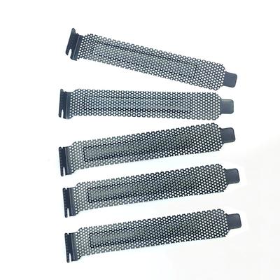 New 5x Black Mesh Hard Steel PCI Slot Covers Bracket Dust Filter Blanking Plate Kit
