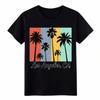 Los Angeles CA Retro Sonnenuntergang T-Shirt Kalifornien Sommer Strandurlaub Lässiges T-Shirt