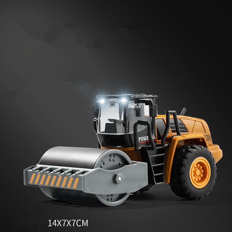 Bulldozer-Spielzeug im Maßstab 1/50, Bau-LKW-Radlader, Bulldozer-Spielzeug mit simulierten Lichtern, Bulldozer-Modell-Konstruktionsspielzeug für Jungen im Alter von 3–5 Jahren