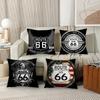 Fashion US Route 66 Pillow Case Office Cushions Suitable For Sofa Car Bedroom Decorative Cushion Cover