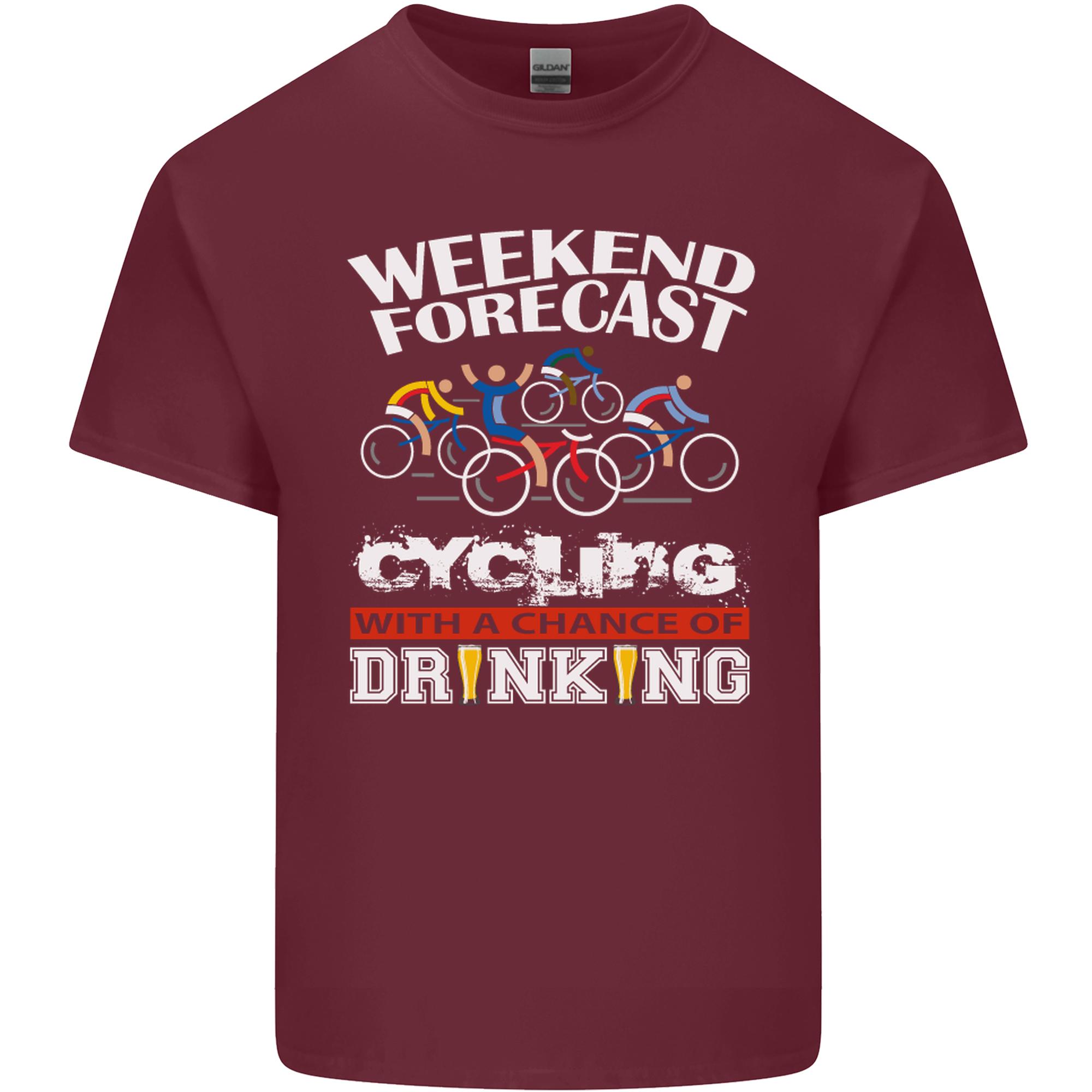 Weekend Forecast Cycling Cyclist Funny Unisexs Light Cotton TShirt S