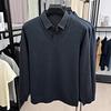 Long Sleeve Polo Men's Winter Minimalist Casual Versatile Loose Fit T-Shirt