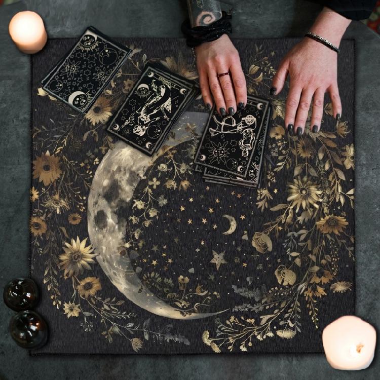 Portables Washable Reading Cloth Mystical Velvets Ritual Cloth Durability Mats for Divination Ceremonies